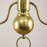 Art Deco Italian Brass and Opaline Chandelier