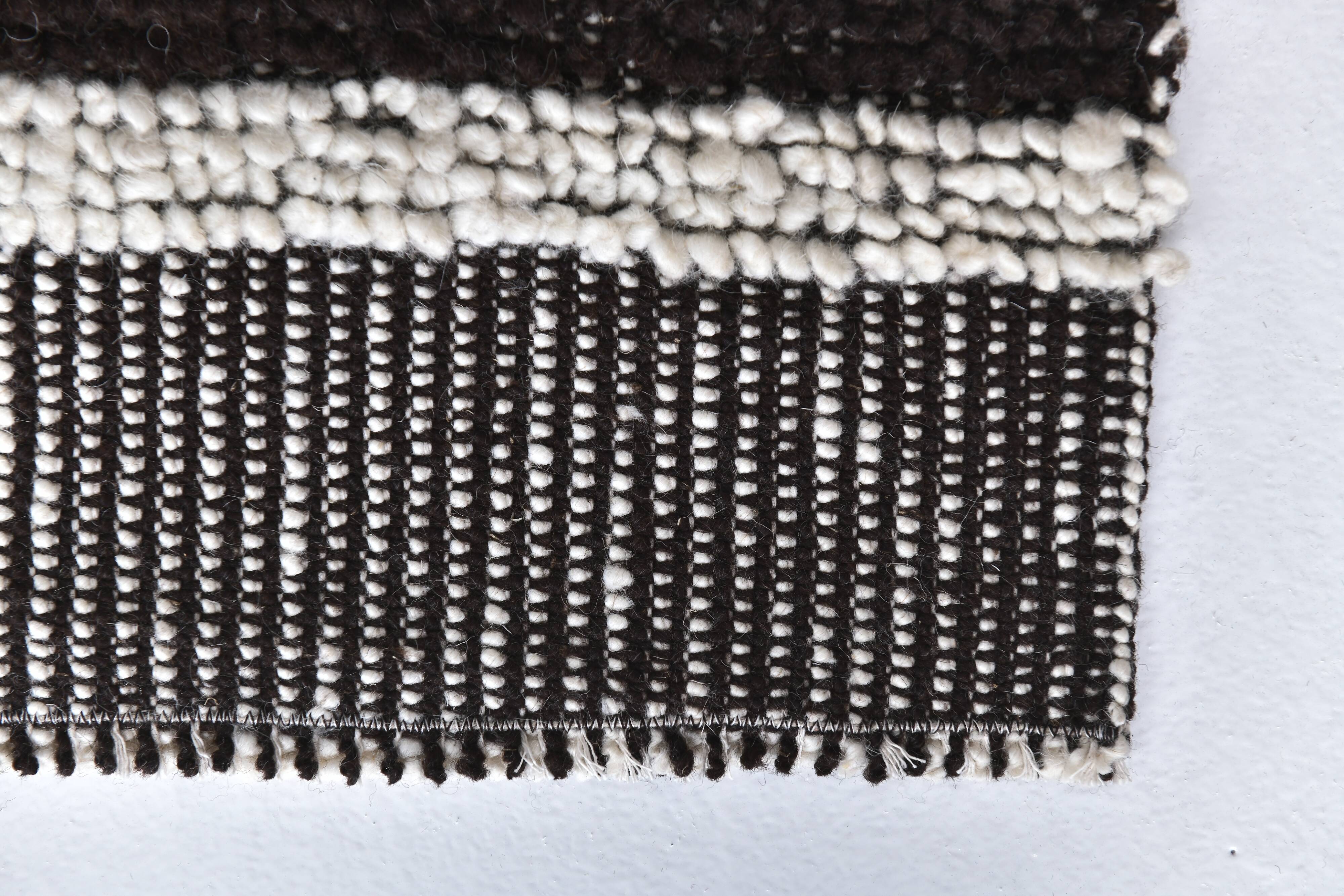 7x10 Chunky Wool Striped Handmade Rug, 206x295Cm