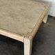 Tessellated Stone & Brass Inlay Coffee Table — Mission Furniture, 1989