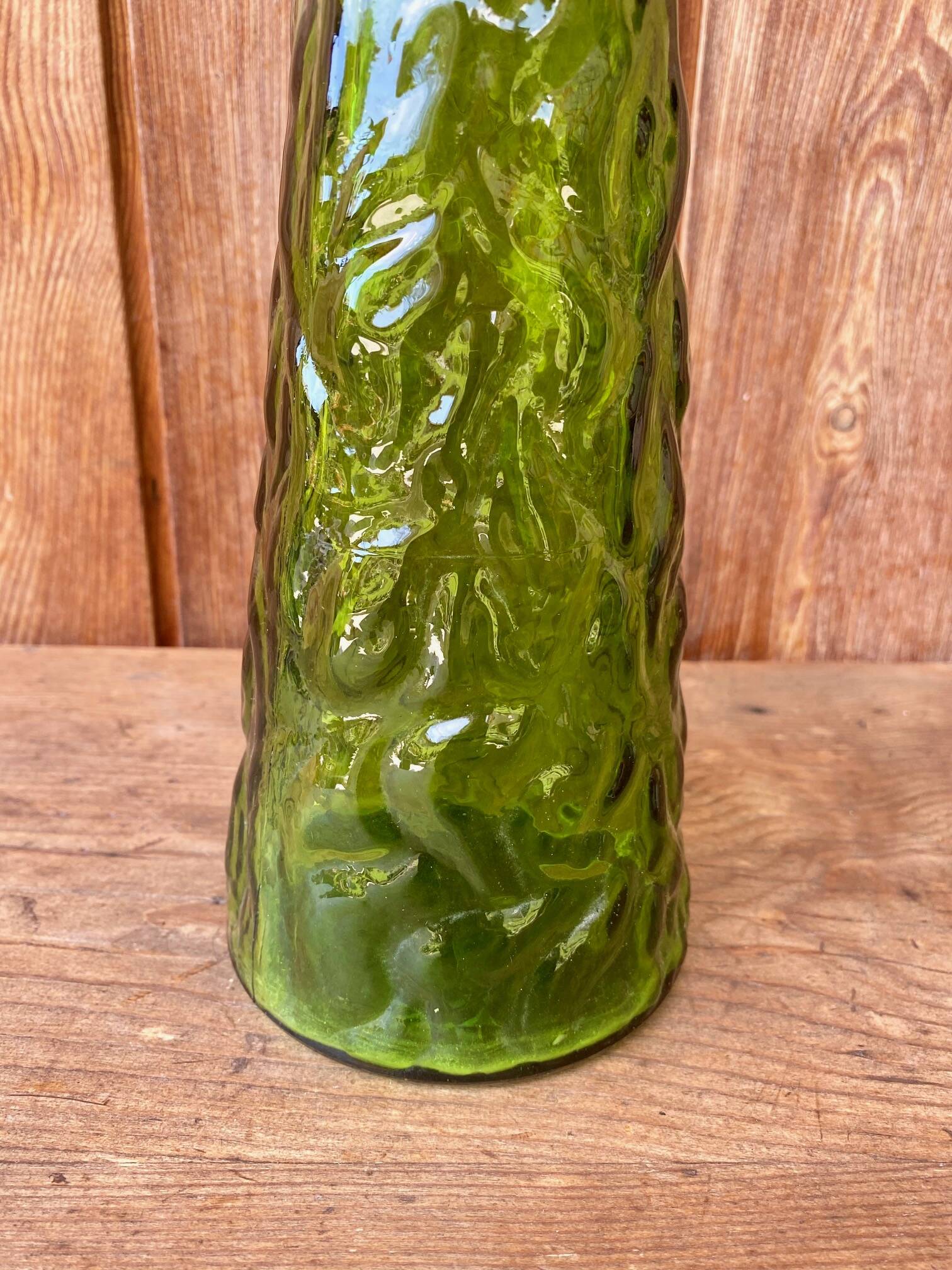 Italian carafe Empoli green 1970s.