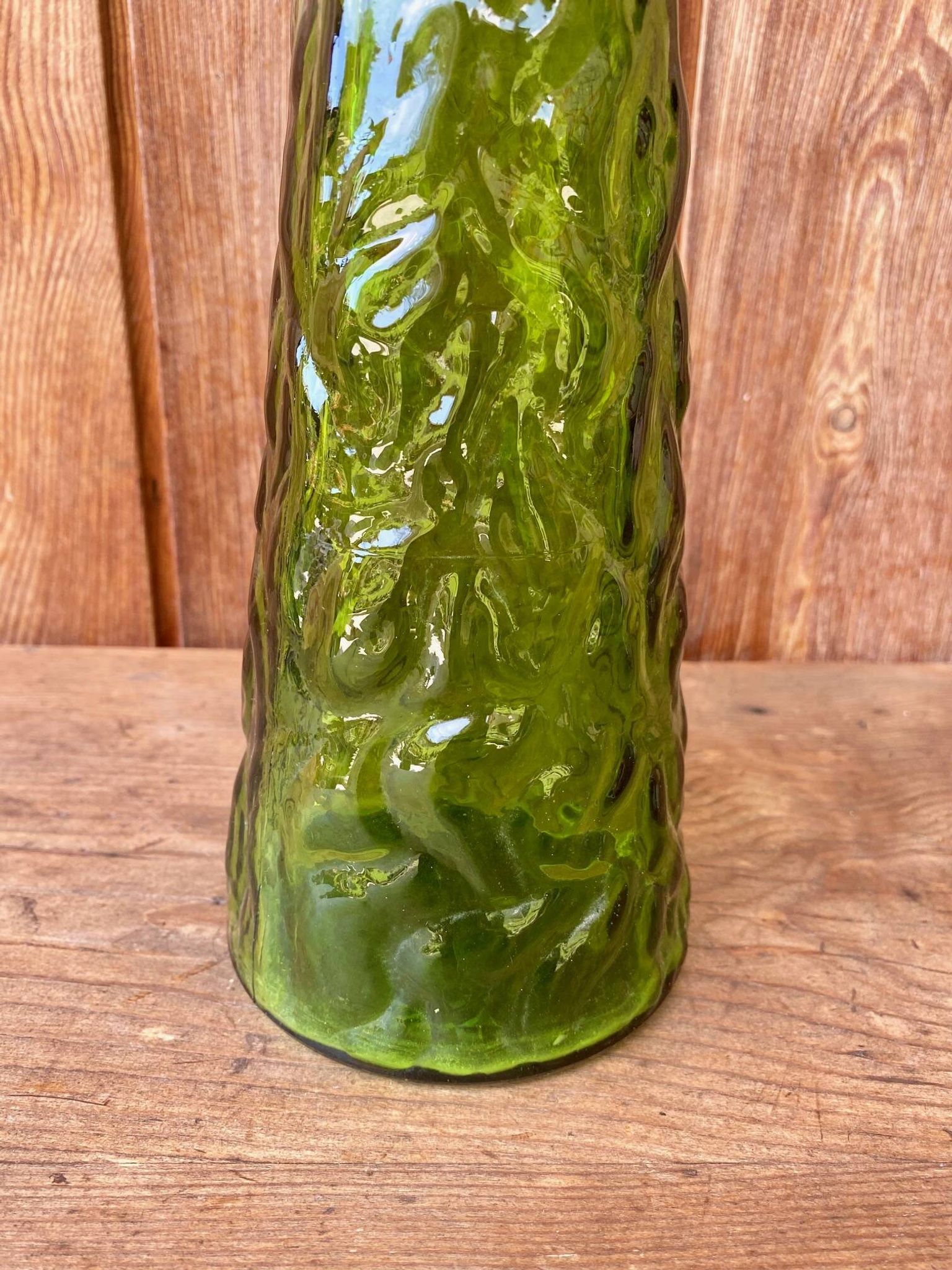 Italian carafe Empoli green 1970s.