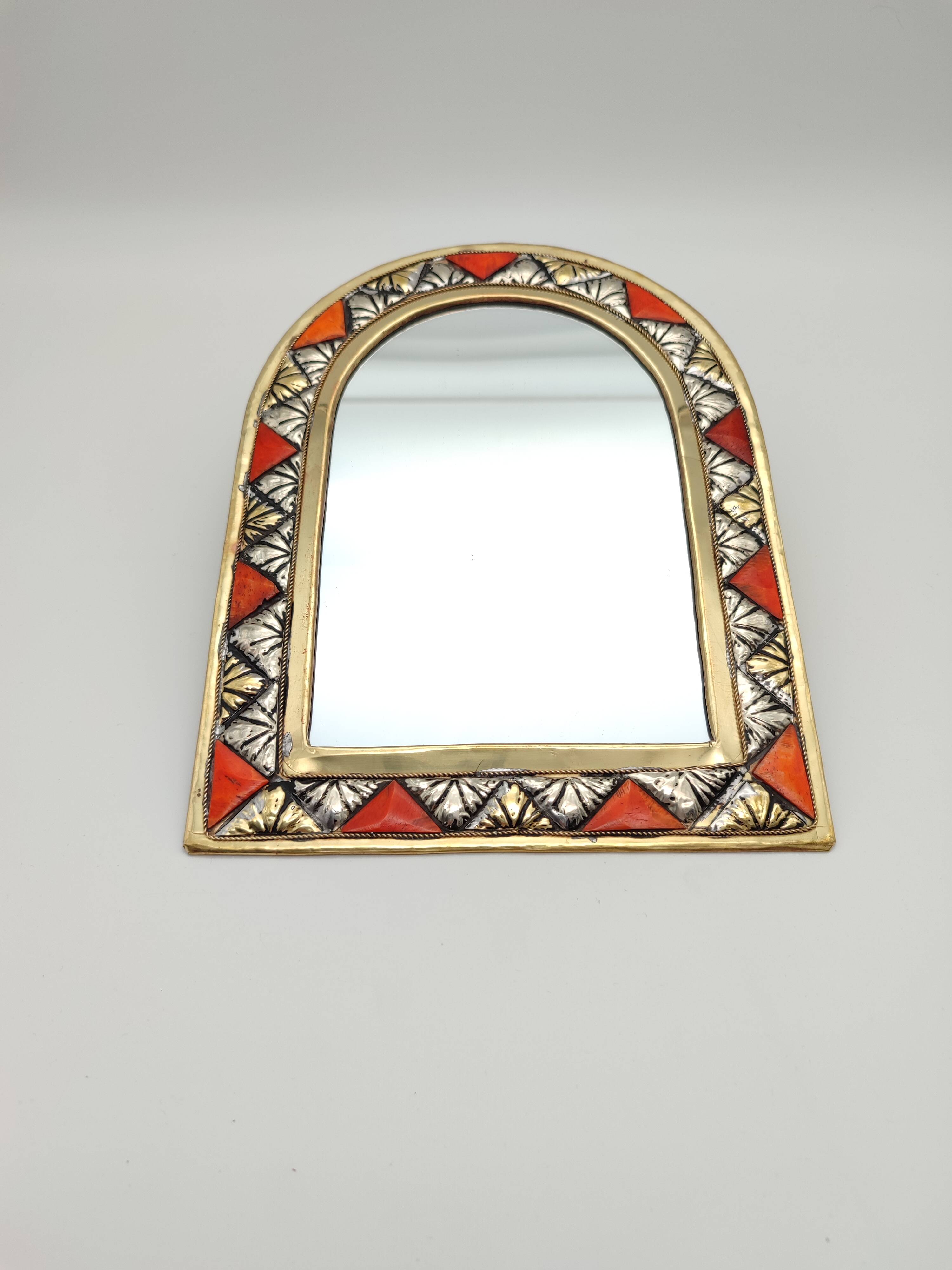 Set of 3 copper mirror wall decoration