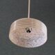 Old pendant light in pink clichy glass with silver threads, delivered with chrome socket