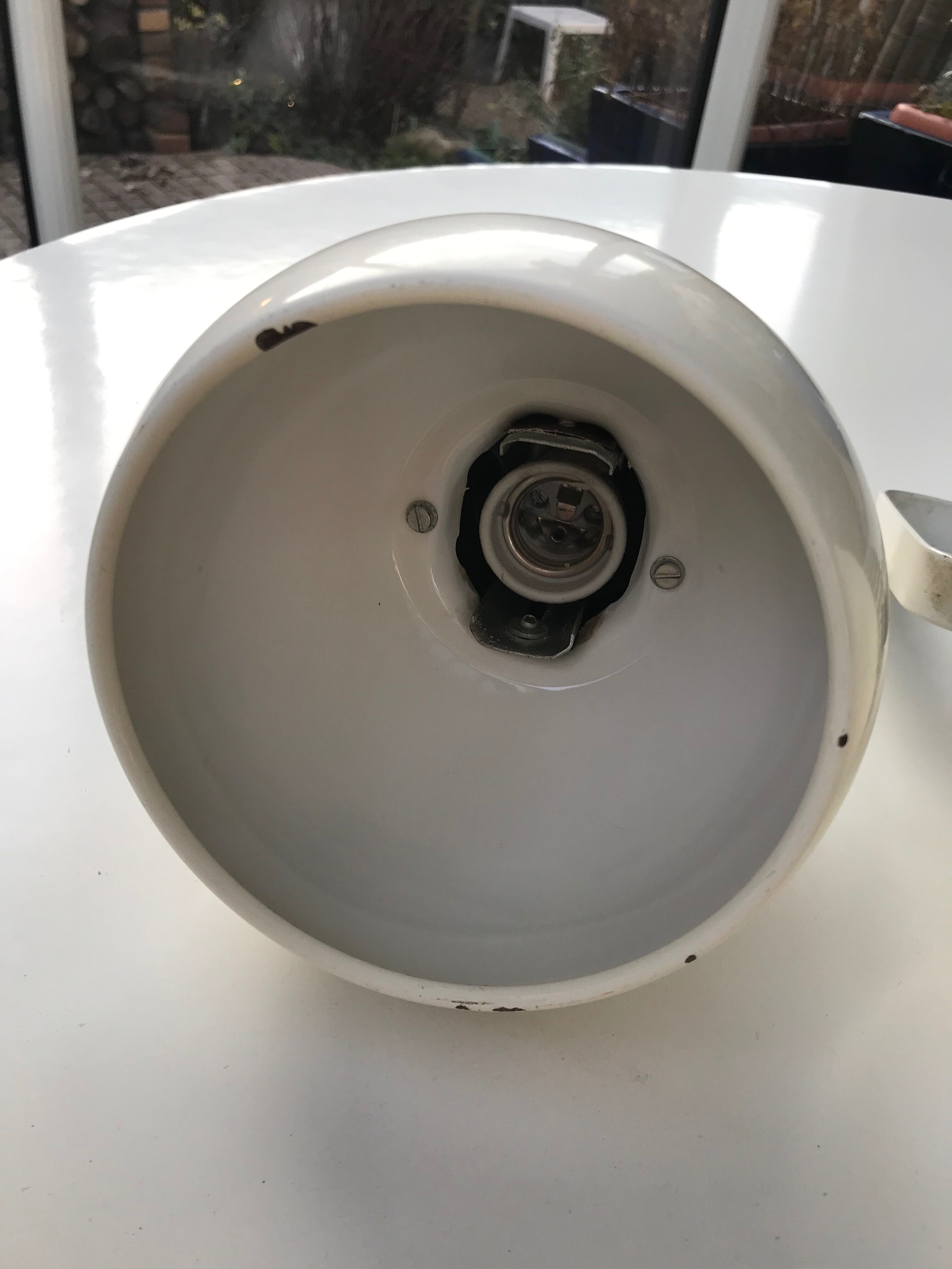 Vintage white metal spots