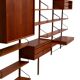 Système mural Royal Teak Poul Cadovius vintage des années 1960 avec 4 armoires