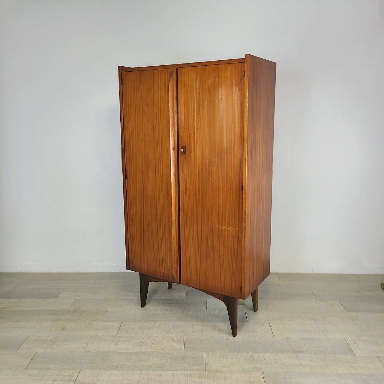 Vintage 1960s Scandinavian teak bookcase cabinet