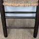 Wooden straw armchair