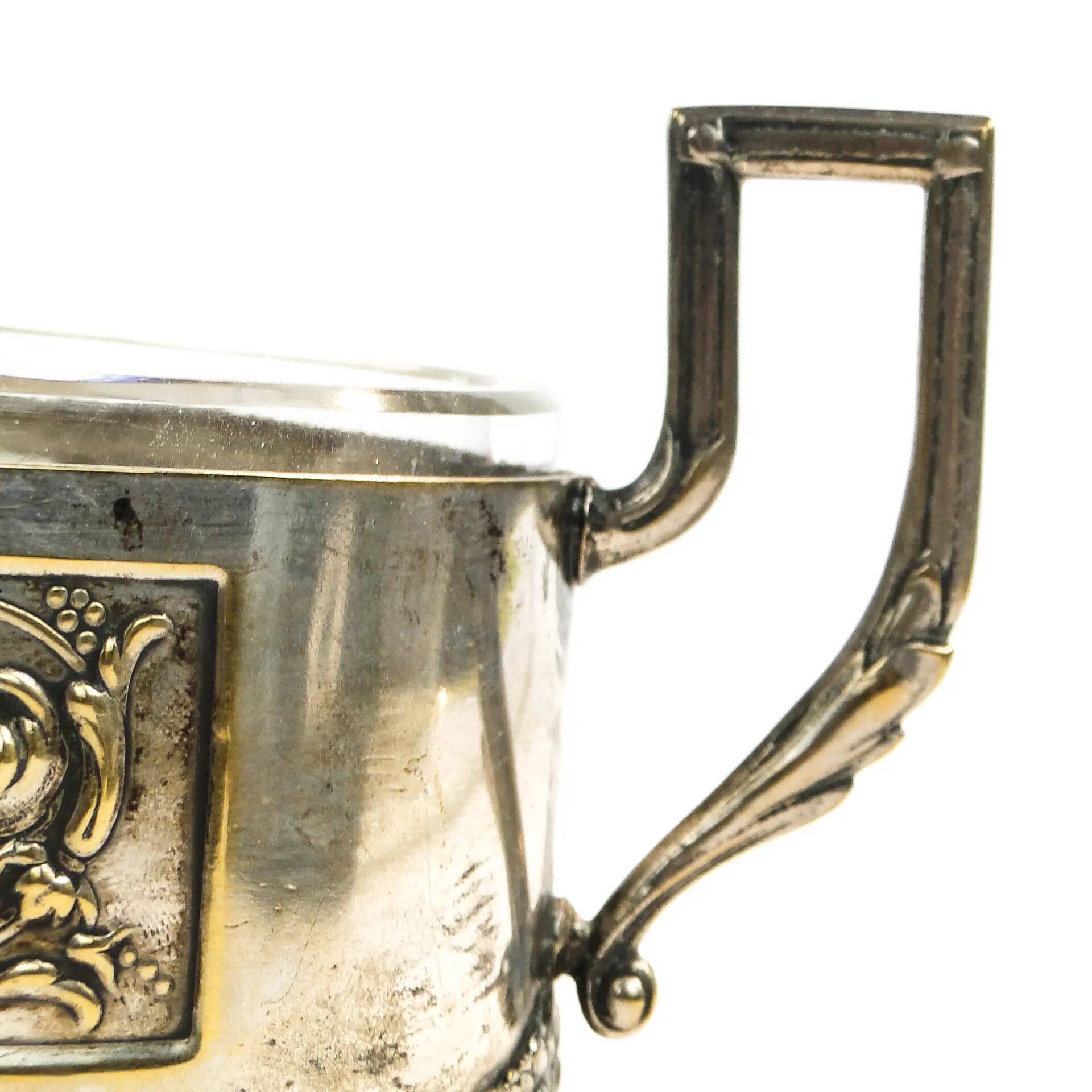 Empire jardiniere, silver-plated brass, Poland, 19th century