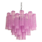 Spectacular Clear “Tronchi” Murano Glass Chandelier D60