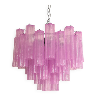 Spectacular Clear “Tronchi” Murano Glass Chandelier D60