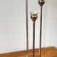 CANDLE HOLDER 3 Lights METAL Patinated Chrome