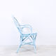 Nordic blue braided rattan armchair