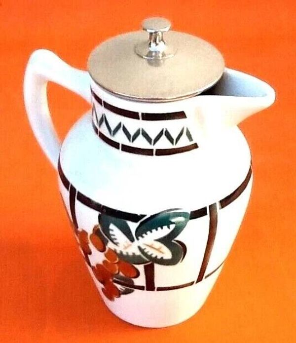 Théière, tisanière Art Déco avec infuseur en métal, années 1930