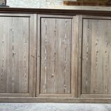 Armoire de métier 3 portes en pin
