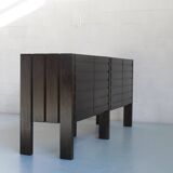 4-door sideboard in tinted solid iroko