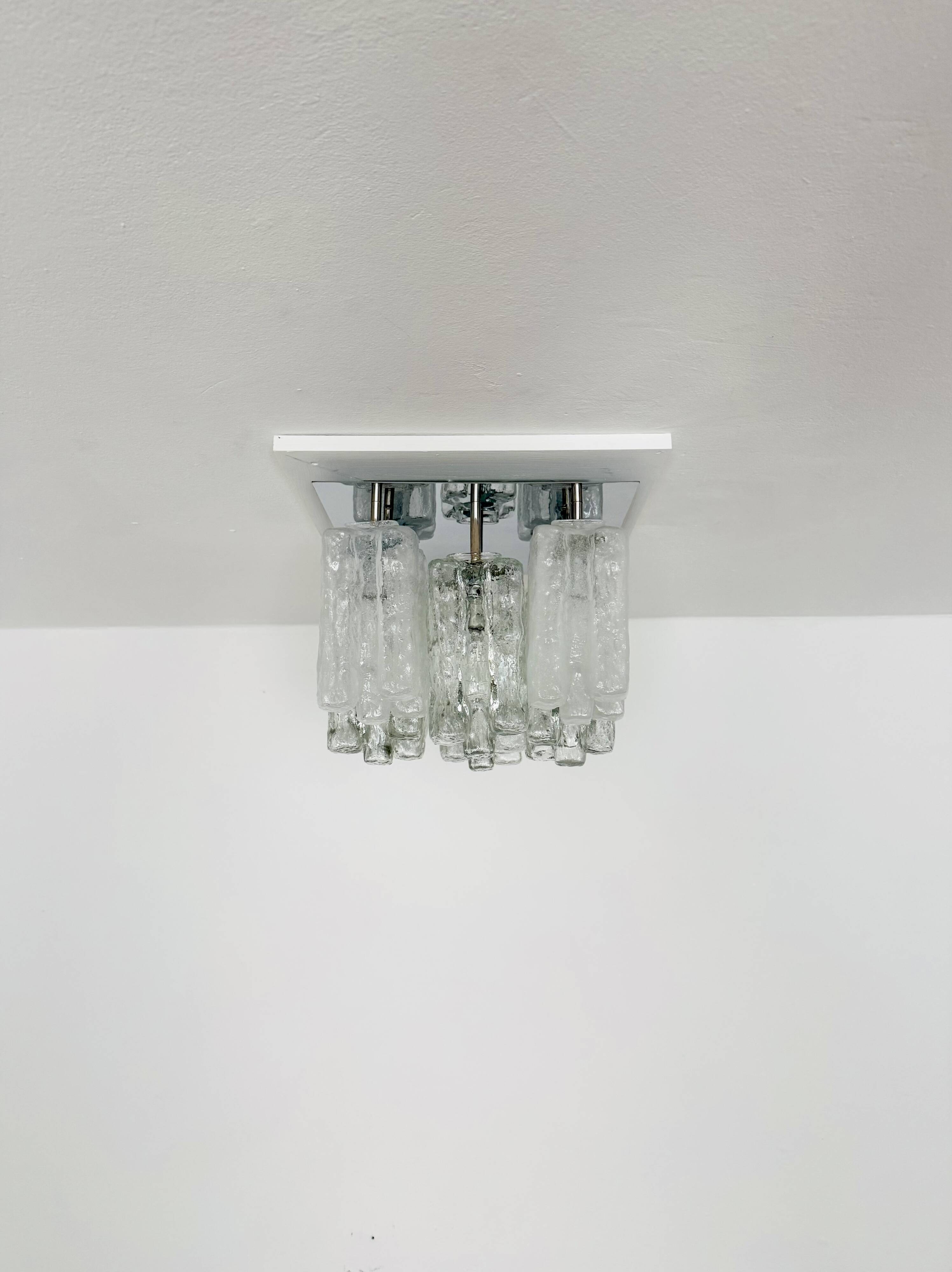 Austrian Granada Flush Light by J.T. Kalmar