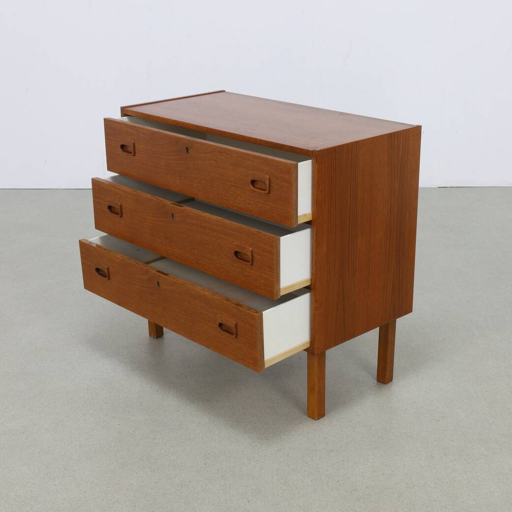 Commode à tiroirs vintage en teck, années 1960