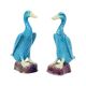 Vintage Duck Figurine Figure Couple Blue Chinese Porcelain 12cm