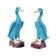Vintage Duck Figurine Figure Couple Blue Chinese Porcelain 12cm