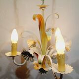 Lustre 3 lumières à fleurs
