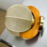 "Cocoon" wall light in resin and pine, Italy, circa 1970s