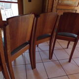 Cinq chaises art déco