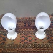 Pair of wall lights from the 1950s in porcelain.