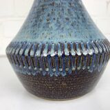 Danish table lamp in blue ceramic, Soholm Stentøj, Scandinavian Denmark