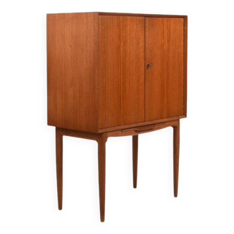 Meuble bar en teck avec miroirs Harlekin par Illum Wikkelsø