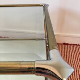 Glass and mirror coffee table 70s/80s