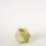 Bougeoir hexagonal en albâtre, 1970