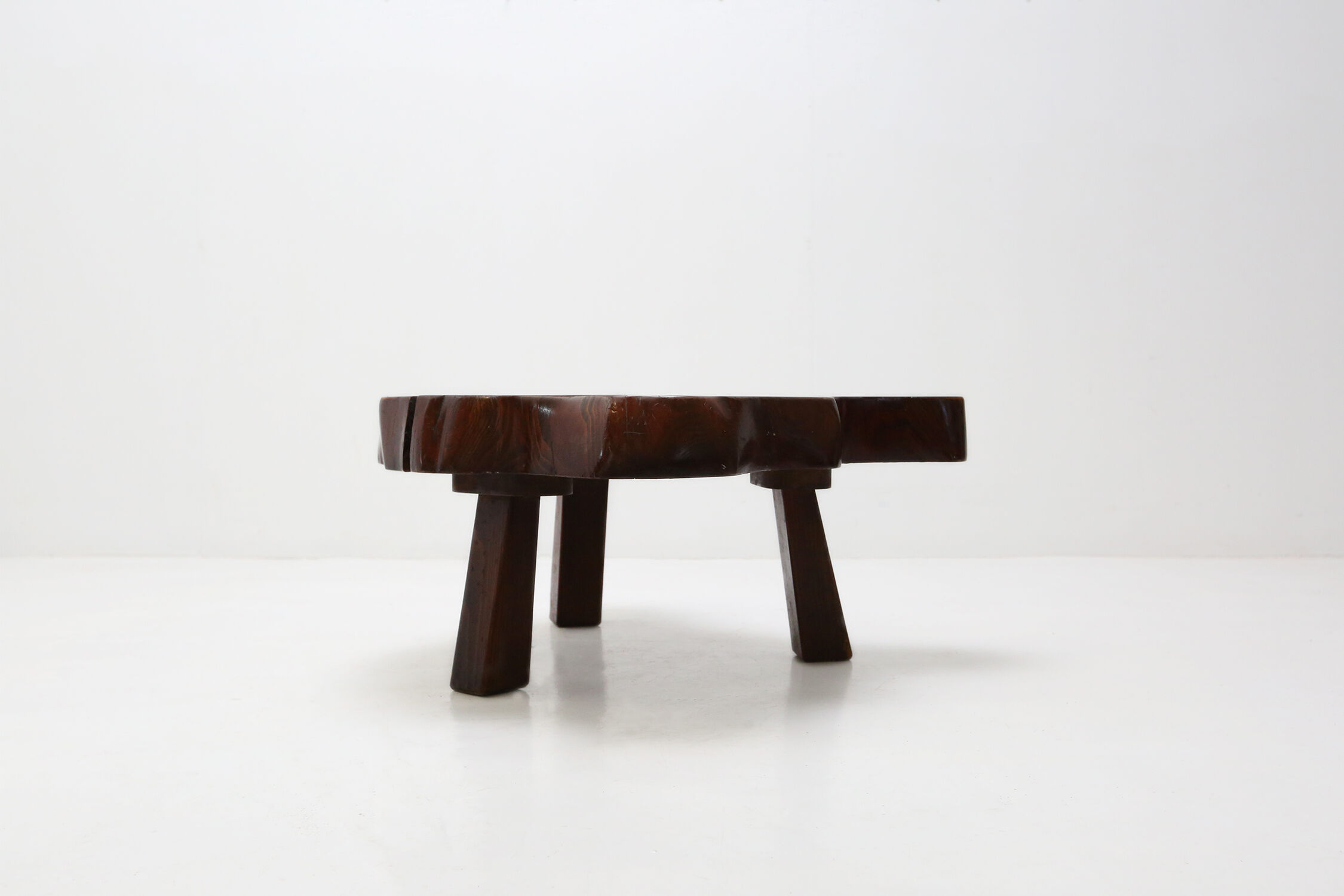 Solid tree trunk coffee table ca.1950