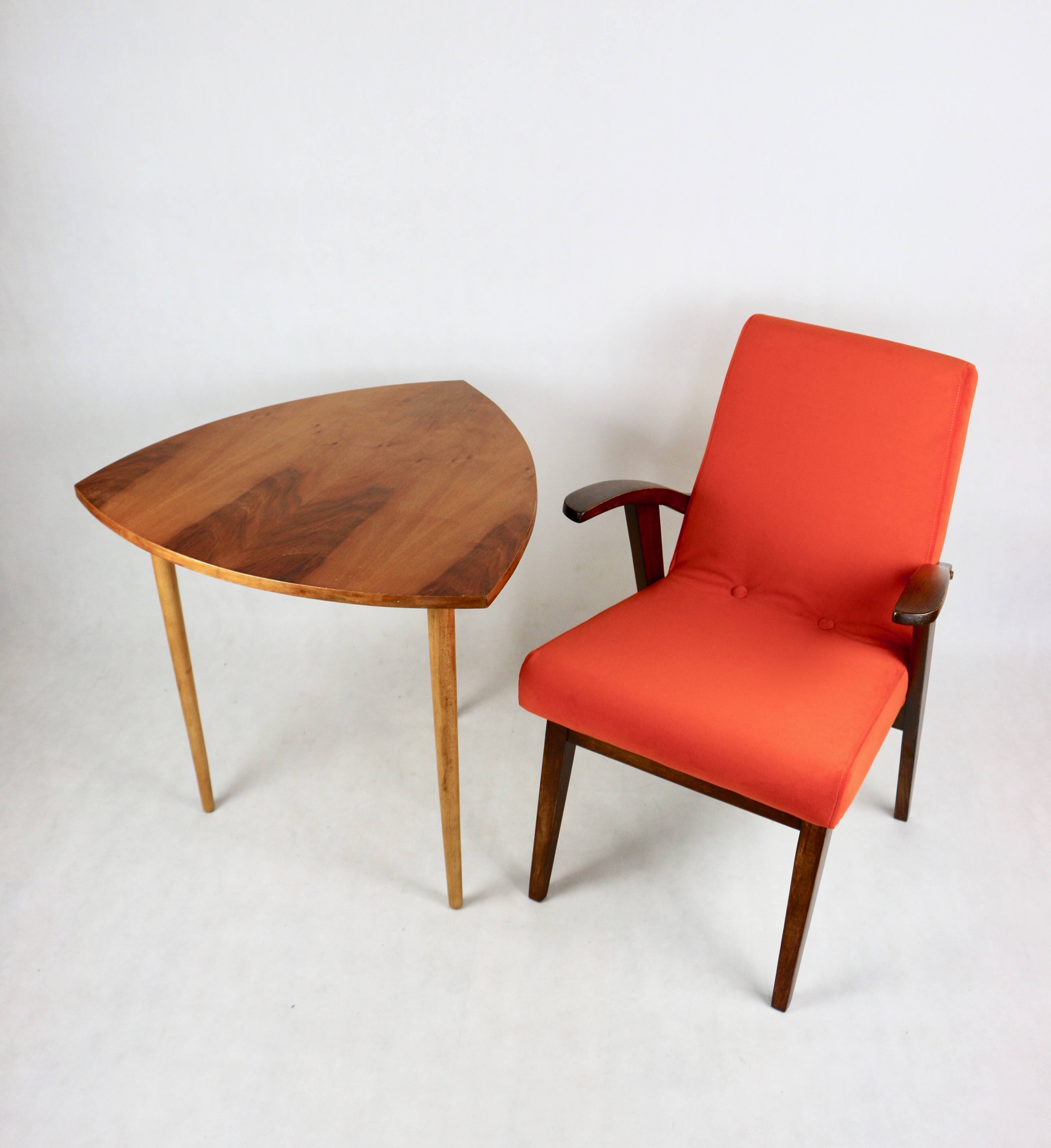 Vintage armchair 300-123, design by M. Puchała, orange - available 2 pieces