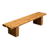 Banc en pin de la résidence La Rive, Arc 1600, France, circa 1970