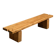 Pine bench from the La Rive residence, Arc 1600, France, circa 1970.