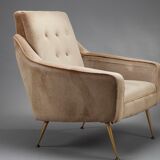 Pair of velvet chairs from the 50s