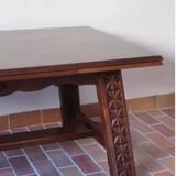Large rustic farmhouse table with extensions