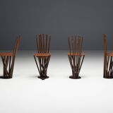 Industrial Wabi Sabi Primitive Chairs, France, 1950s
