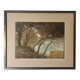 Pastel landscape under glass signed Henri Marchal