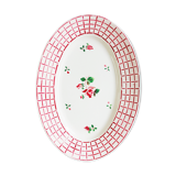 Plat ovale Digoin Rosa