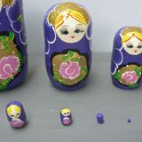 Russian dolls 10 vintage matriochkas