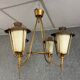 Circa 1950, gilded brass chandelier