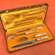 1930s Art Deco Salad Bowl/Lamb Carving Set Sauzedde Cutlery