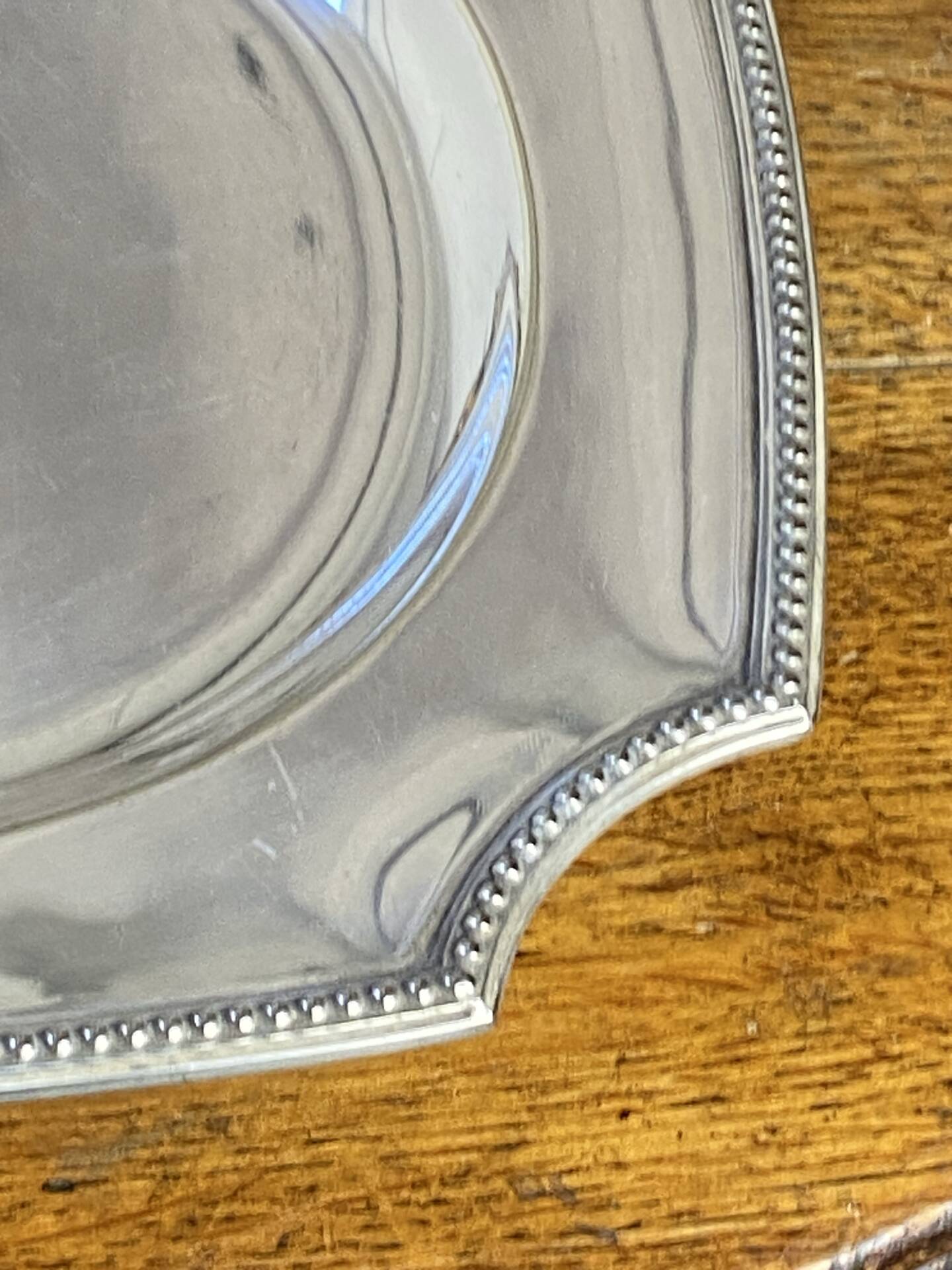 Silver-plated metal plate, Gallia model, Christofle