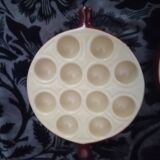 Set of three ceramic snail dishes