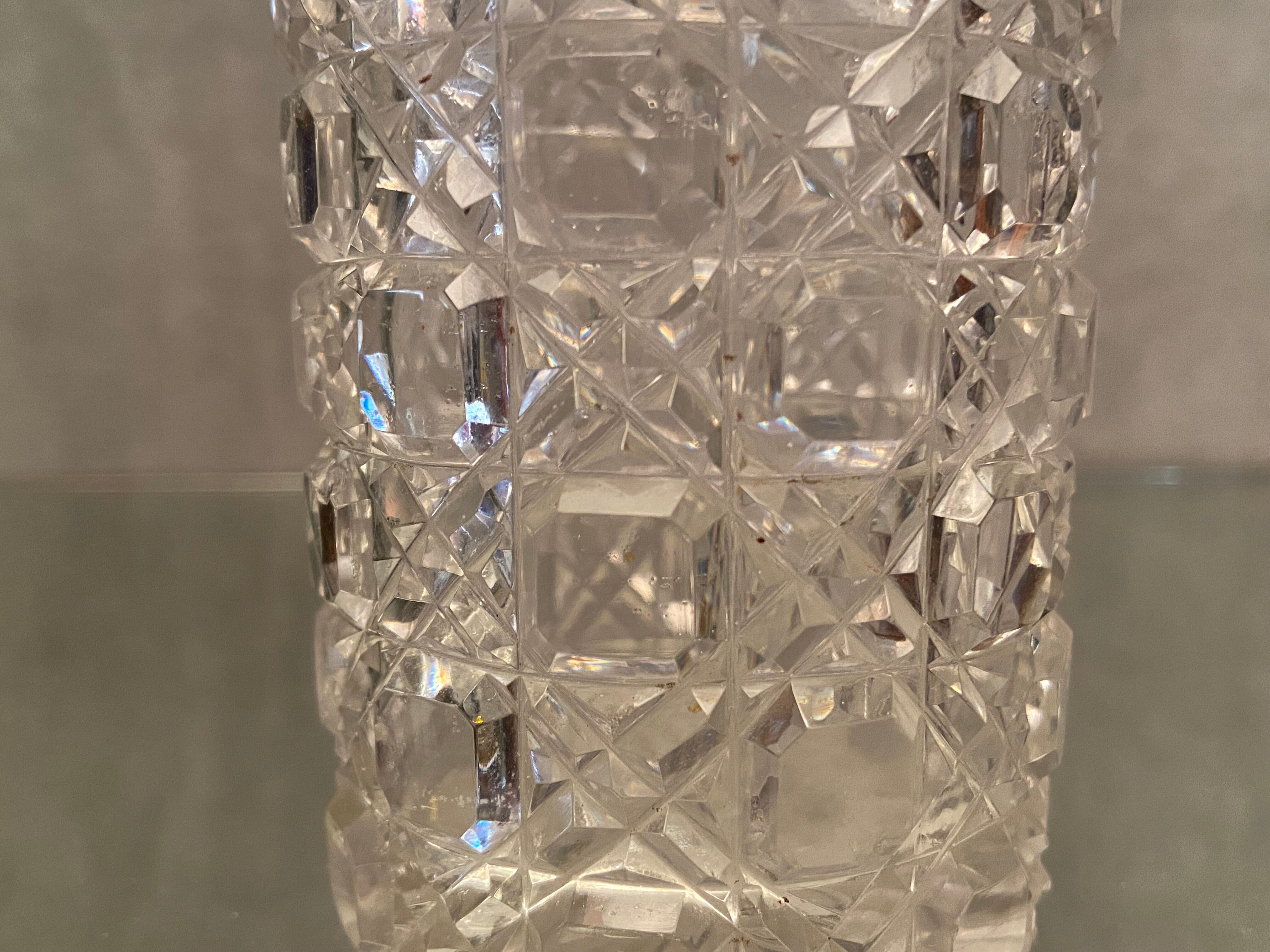 Cut crystal bottle Baccarat Saint Louis