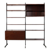 Modular mid-century rosewood freestanding wall cabinet