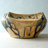 Void signed pocket méténier, enamelled stoneware, period art deco