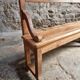 Grand banc ancien en bois avec dossier – fin XIXe siècle, pin et chêne