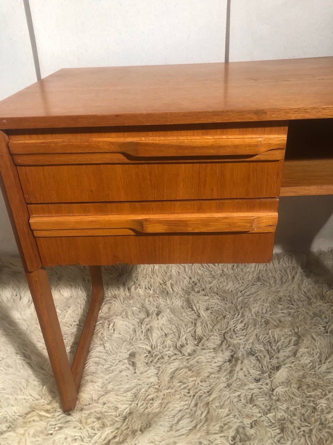 1950s sled foot desk